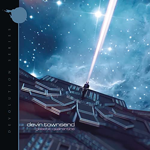 Album cover for Devin Townsend’s “Galactic Quarantine” featuring space and architecture.