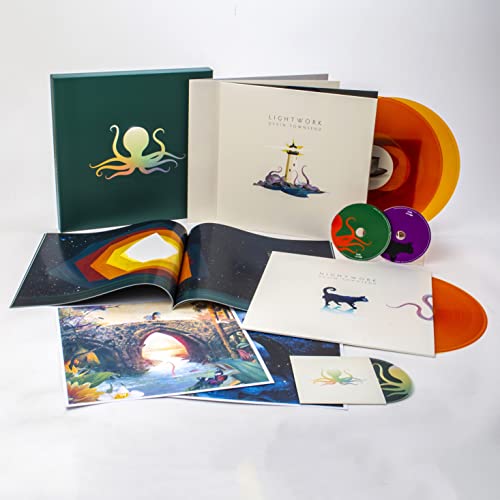 Devin Townsend “Lightwork” vinyl edition with colorful records and artwork.