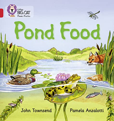 Book cover: pond scene with duck, frog, fox, and dragonfly.