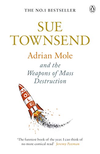 Book cover: "Adrian Mole and the Weapons of Mass Destruction" with a rocket.