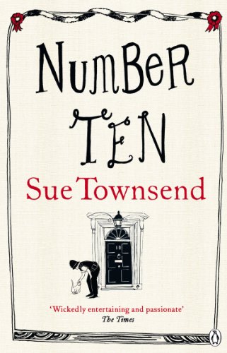 Book cover for “Number Ten” by Sue Townsend, featuring a doorway illustration.
