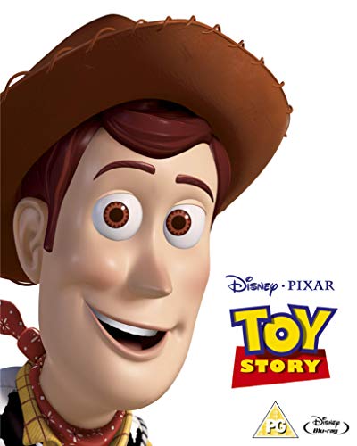 Toy Story Blu-ray disc in a blue case, barcode on the back.