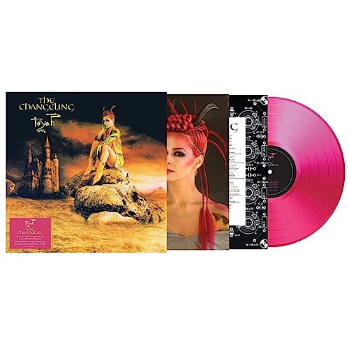 Toyah The Changeling album cover, inner sleeve, and neon pink vinyl record.