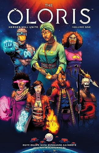 Comic book cover featuring six diverse heroes in dynamic poses.