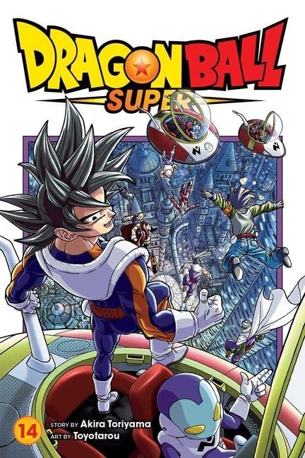 Dragon Ball Super volume 14 manga cover featuring Goku and Jaco in space pods.