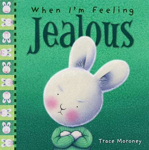 Book cover showing a grumpy white rabbit with crossed arms against a green background.