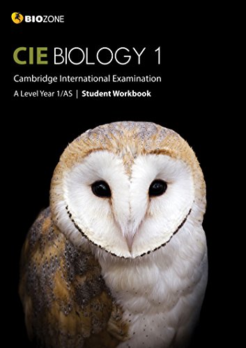Biology workbook cover with a close-up image of a barn owl.