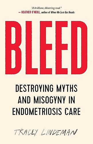 Book cover with large red text "BLEED" and author Tracey Lindeman.