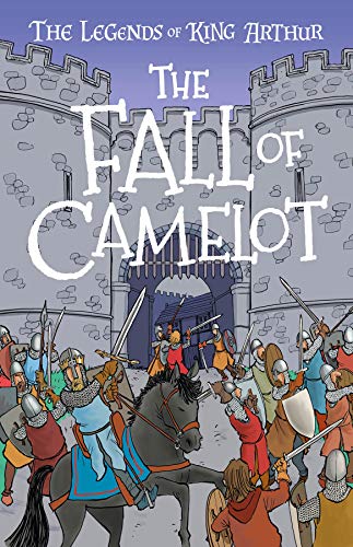 Book cover depicting a medieval battle scene with knights and a castle.