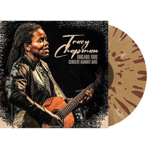 Tracy Chapman album cover and vinyl record with brown marbling.