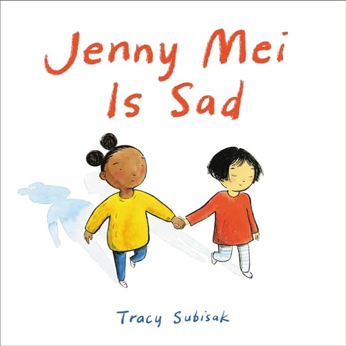 Book cover: two young girls holding hands, watercolor illustration.