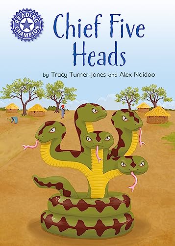 Book cover: illustrated five-headed snake in a village landscape.
