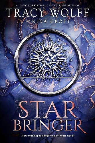 Book cover featuring a metallic sun emblem over a swirling blue and purple background.