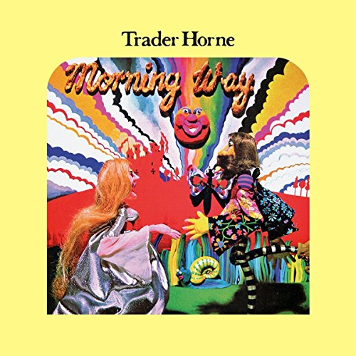 Album cover featuring two puppets, a smiling sun, and colorful patterns on yellow background.