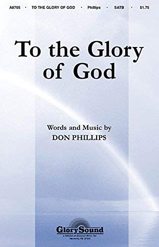 Sheet music cover, blue and white gradient, titled "To the Glory of God".