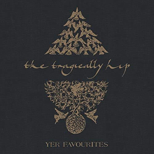 The Tragically Hip album cover: a textured tree of birds design.