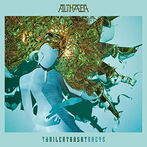 Album cover for Trailer Trash Tracys’ “Althaea” featuring a stylized figure.
