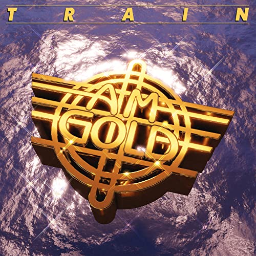 “Train - AM Gold” CD cover with gold lettering on a purple background.