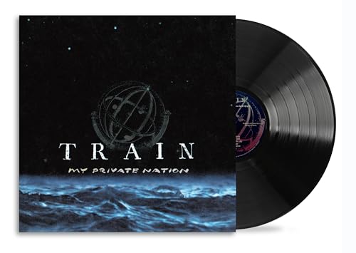 Train’s “My Private Nation” vinyl record with starry night cover art.