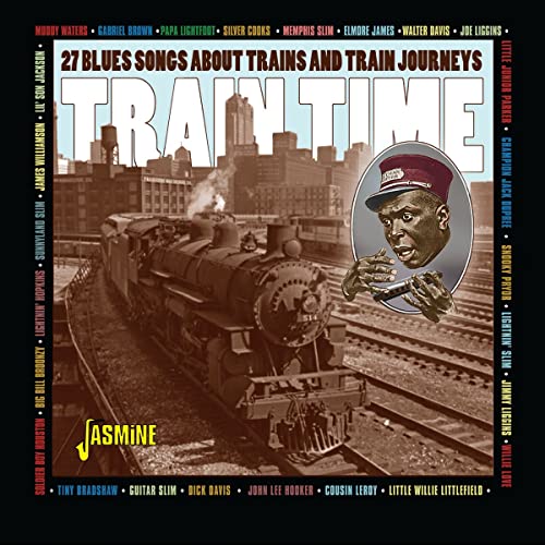 CD cover: steam train, harmonica player, and song titles listed.