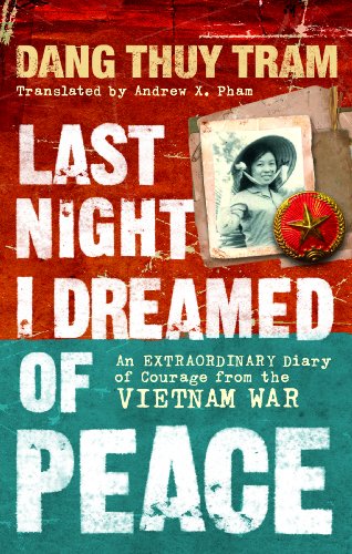 Book cover: "Last Night I Dreamed of Peace" with a portrait and flag.