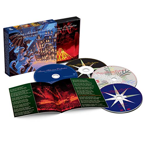 Trans-Siberian Orchestra Christmas Trilogy CD box set with four discs.