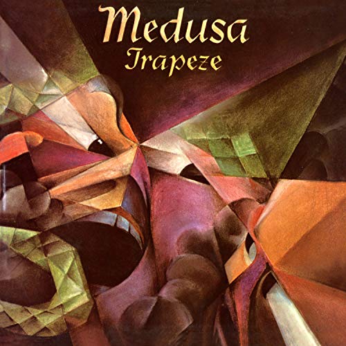 Album cover art featuring abstract geometric shapes in brown, orange, and purple with text.