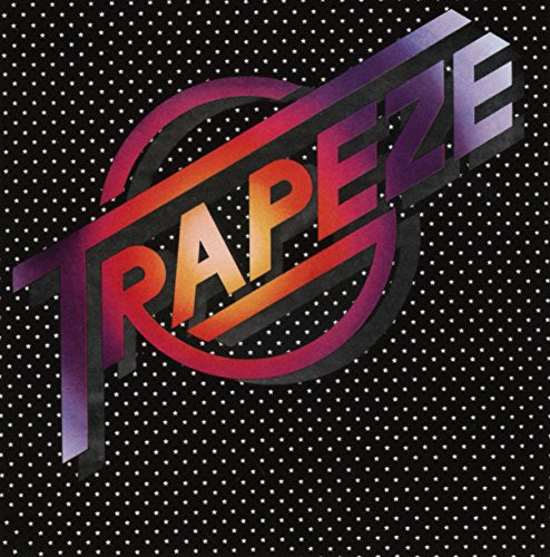 CD cover for “Trapeze” with bold, colorful text on a dotted background.