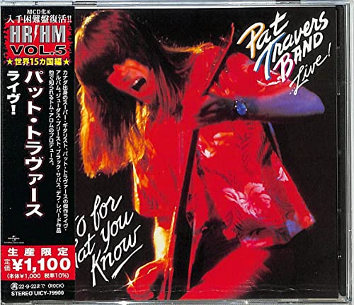 CD case featuring Pat Travers Band live album cover with a guitarist.