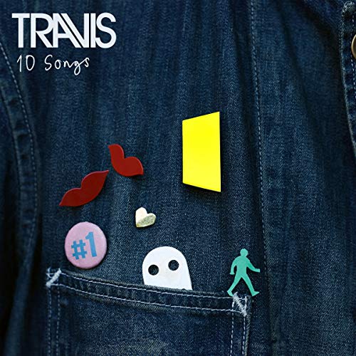 AlbumSleeve of a denim jacket with colorful pins and patches and album text.