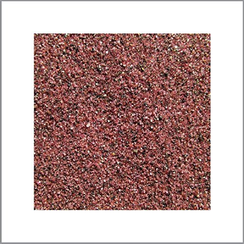 A square image of a red, black, and white speckled pattern on a white background.