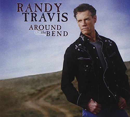 Randy Travis album cover, "Around the Bend," featuring a portrait of the artist.