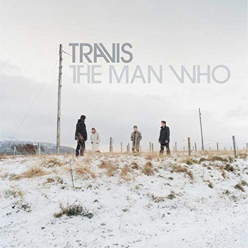 CD cover for Travis’ “The Man Who” featuring four figures in a field.