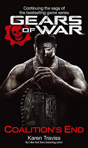 Book cover featuring a muscular man holding a weapon with Gears of War branding.