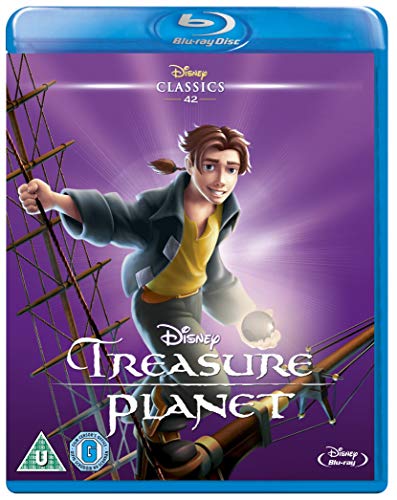Jim Hawkins from Treasure Planet standing on ship rigging against a purple background.