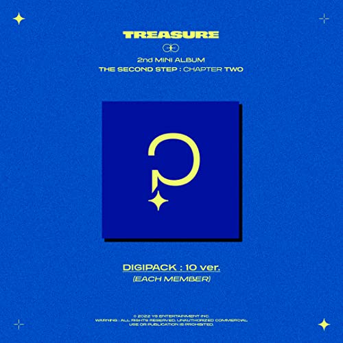 Blue album cover for Treasure’s “The Second Step: Chapter Two” with a question mark.