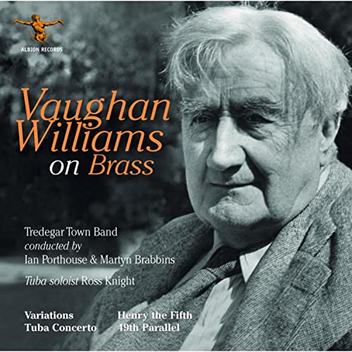 CD cover featuring a portrait of Ralph Vaughan Williams with text overlay.