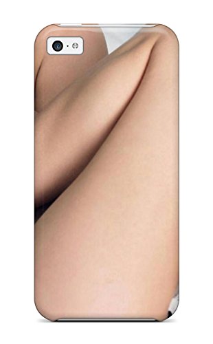 Phone case with a close-up image of two pale legs.