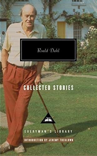 Book cover featuring Roald Dahl standing with a walking stick.