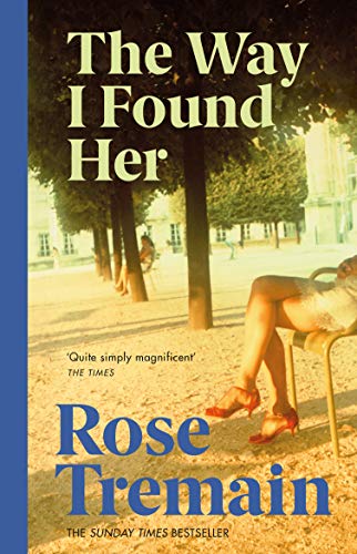 Book cover: woman in red sandals resting on a park bench.