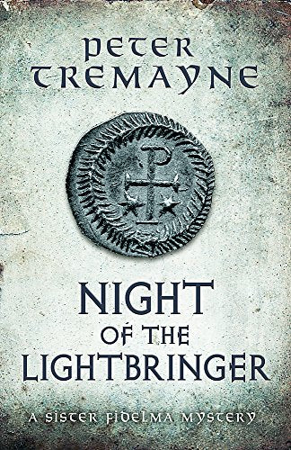 Book cover: “Night of the Lightbringer” with a Celtic cross design.