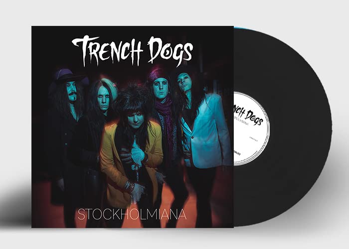 Trench Dogs "Stockholmiana" vinyl record cover with band photo and black disc.