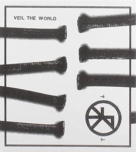 Black and white album cover with nails forming the letters "VEI" and a symbol.