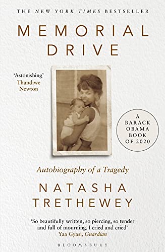 Book cover: "Memorial Drive" with a vintage photo of a mother and baby.