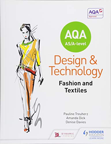Textbook cover featuring a fashion sketch and "Design & Technology" title.
