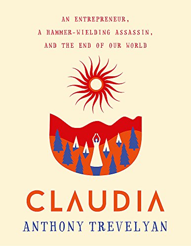 Book cover for "Claudia" with a sun, trees, and a central figure.