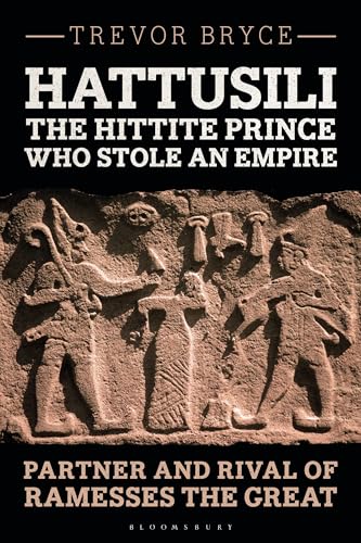 Book cover depicting ancient carved figures, titled "Hattusili.