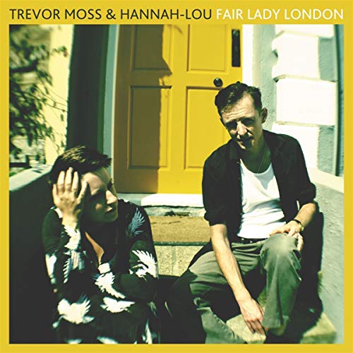 CD cover featuring two people seated before a bright yellow door.