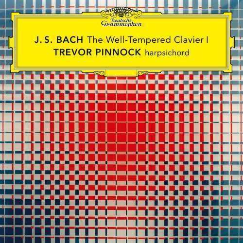 CD cover for Bach’s “The Well-Tempered Clavier,” featuring abstract red and blue design.