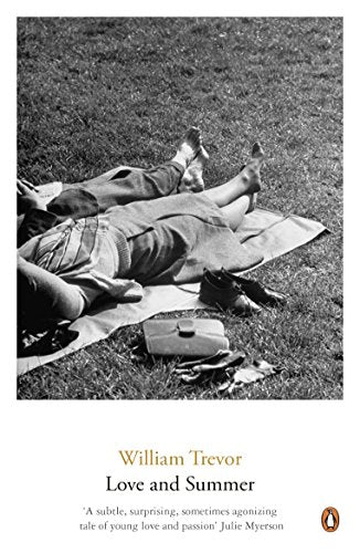 Black and white cover of Love and Summer showing two people lying on grass.